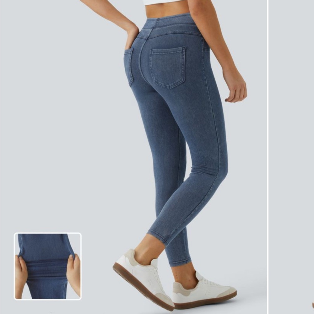 HALARA Blue Jeggings with Sleek Indigo Finish